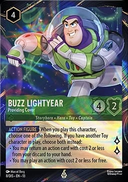Carte Disney Lorcana Buzz Lightyear, exclusivité Disneyland Paris