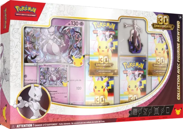 Pokémon 30 ans Coffret Collection avec figurine 30e Anniversaire Mewtwo