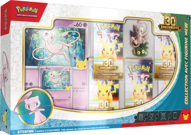 Pokémon 30 ans Coffret Collection avec figurine 30e Anniversaire Mew