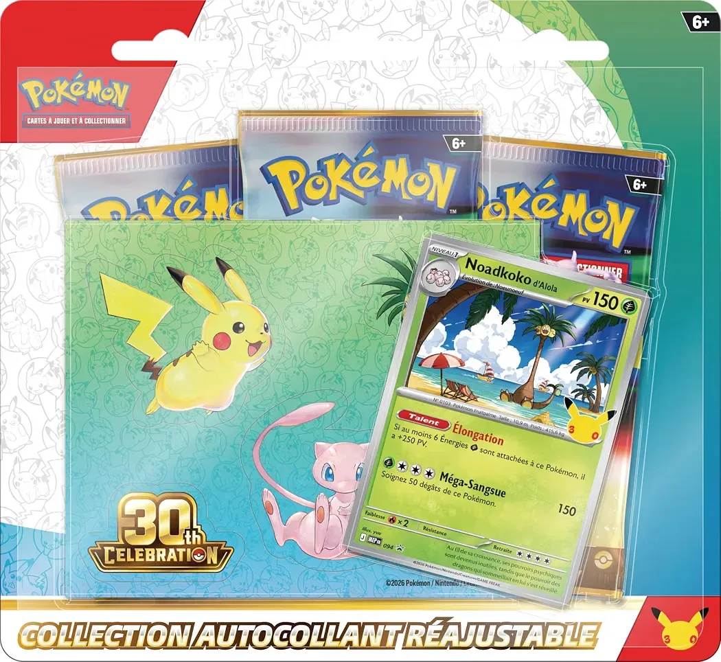 Collection Autocollant réajustable 30ᵉ Anniversaire – Noadkoko d’Alola