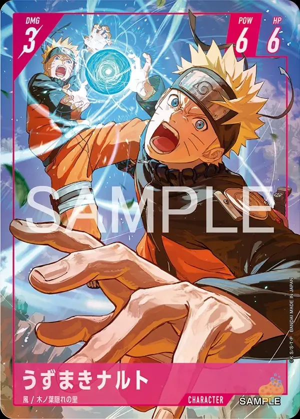 Carte Character Naruto Uzumaki du Naruto Card Game avec Rasengan
