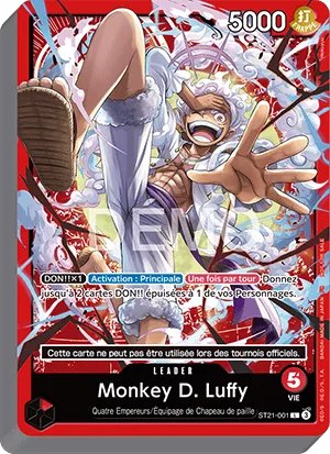Deck de démonstration One Piece Card Game en français : Monkey D. Luffy, référence ST21-001