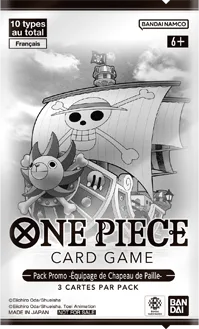 Promo Pack Équipage de Chapeau de paille de One Piece Card Game, pack de 3 cartes en français