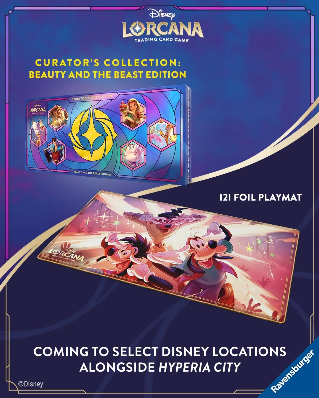 Le coffret Disney Lorcana Curator's Collection Beauty and the Beast Edition et son design vitrail